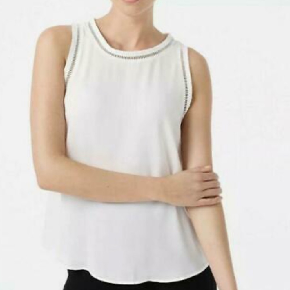 NWT J. Crew Factory Drapey Top with Ladder Trim